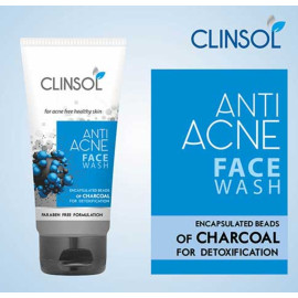 Clinsol Anti Acne Charcoal Face Wash 70gm