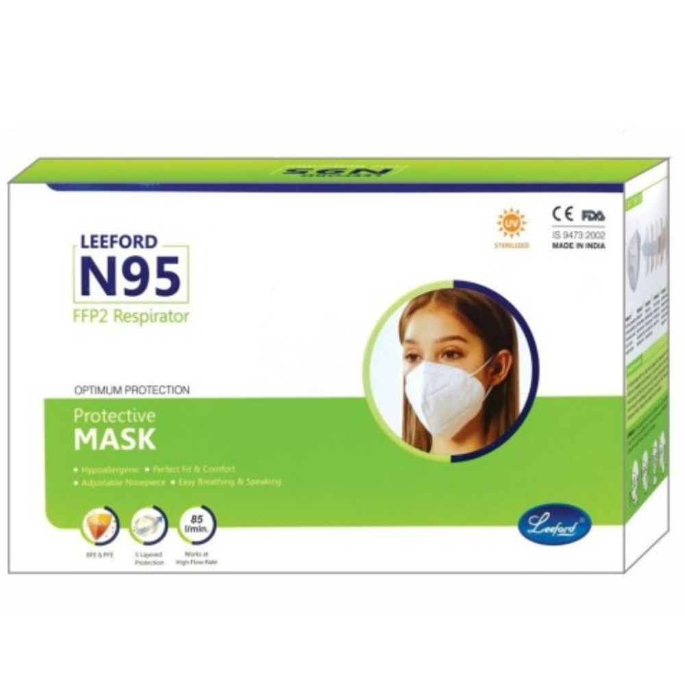 Leeford FFP2 Respirator N95 Face Mask ( pack of 10pcs)