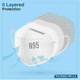 Leeford FFP2 Respirator N95 Face Mask ( pack of 10pcs)