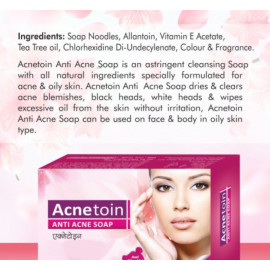 Leeford Acnetoin Anti Acni Soap for Oily and Brighter Skin 75gm