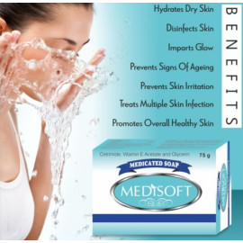 Leeford Medisoft Vitamin-E and Glycerine Antibacterial Soap 75gm