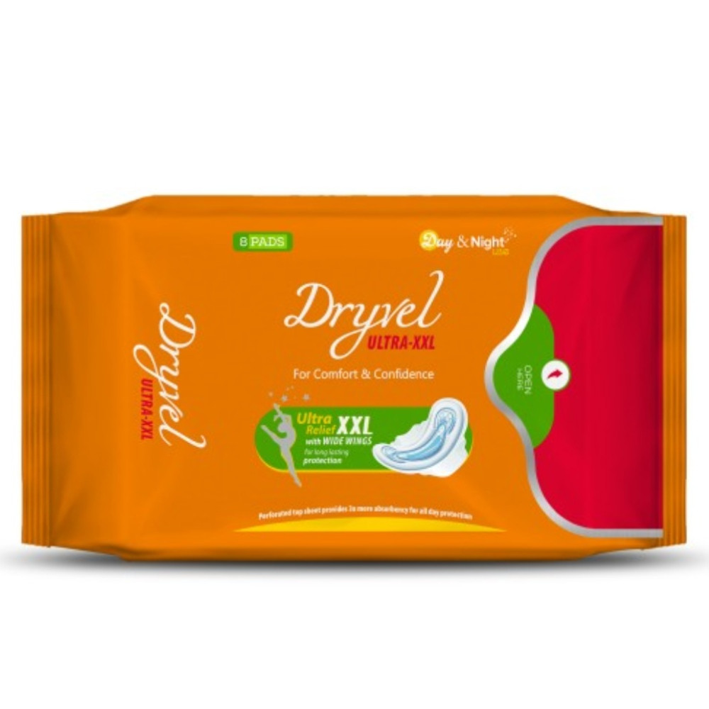 Leeford Dryvel  Ultra-XXL Sanitary Napkins/Pads 8pcs