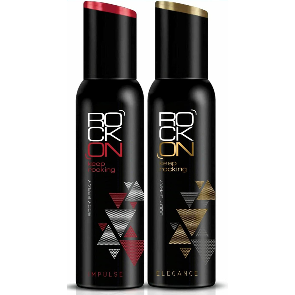 RockOn Unisex Elegance & Impulse Deodorant Body spray 150ml ( pack of 2)