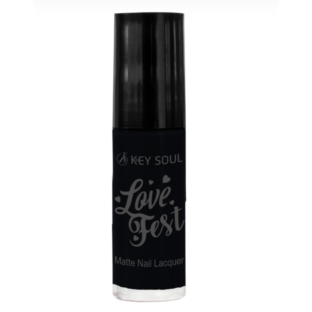 Key Soul Matte Nail Lacquer Mo4 Downtime Black 