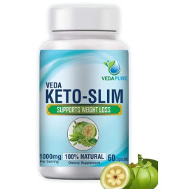 Vedapure Keto Slim Ultra Weight Loss Supplement 60 Capsules 