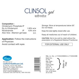 Clinsol Anti - Acne Gel For Acne & Pimple Free Skin 15gm