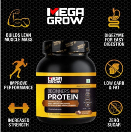 Megagrow Mass  Gainer Whey Protein Powder 3kg. (Chocolate Flavoured) 