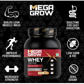 Megagrow Isolate Whey Protein Powder 1kg ( Cookies & Cream Flavour)