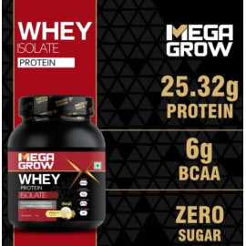 Megagrow Isolate Whey Protein Powder 1kg ( Vanilla Flavour) 