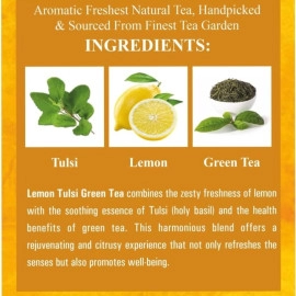 Aplomb Lemon Tulsi Green Tea | Green Tea Immunity | Lemon Tulsi Green Tea | Antioxidant | Improve Immunity | Tea Gift Pack | 30 Bags (Pack of 1)