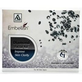 Aplomb Embellish Diamond Facial Kit | For Parlour Glow & Radiance | With Diamond Dust & Natural Extracts | Fights Premature Ageing | 6 Easy Steps | (Box of 250gm packs + 10ml Serum Bottle)