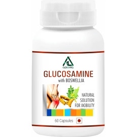 APLOMB Glucosamine with Boswellia Capsules: 500 mg, Supplement for Bone, Joint & Cartilage Health, Helps in Mobility & Flexibility of Joint - 60 Capsules