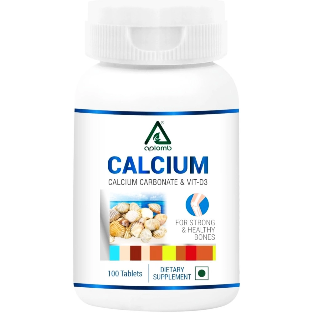 Aplomb Calcium With Vitamin-D3: 625 mg, Organic Source of Calcium, A Complete Bone Health & Joint Support Supplement, for Teens and Adults- 100 Tablets