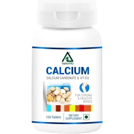 Aplomb Calcium With Vitamin-D3: 625 mg, Organic Source of Calcium, A Complete Bone Health & Joint Support Supplement, for Teens and Adults- 100 Tablets and Aplomb Glucosamine 60 capsules ( pack of 2)