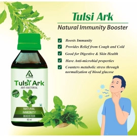 Aplomb Tulsi Ark | Natural Immunity Booster | Whole leaf equal extracts of Rama Shyama and Karpoori Tulsi species | Immunity Booster | Rich in Antioxidants | Relief from cough & cold (60 ml) and APLOMB Turmeric liquid 20ml ( pack of 2)